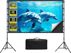 lejiada 120-inch Portable Projector Screen with Stand (C tier)