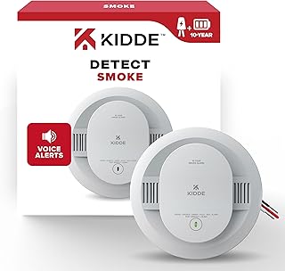 Kidde Smoke Detector Hardwired 10-Year Battery with Voice Alerts (B tier)