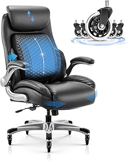 COLAMY Office Ergonomic Desk High Back Executive Chair Black (C tier)