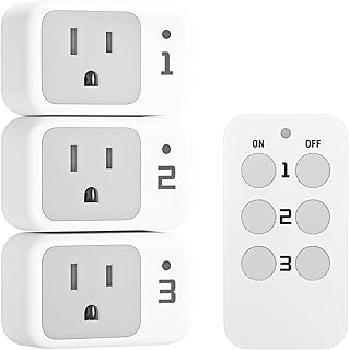 TESSAN Remote Control Outlet 3 Pack (D tier)