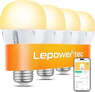 LEPOWER-TEC Smart Light Bulb A19 Soft White 4-Pack (C tier)