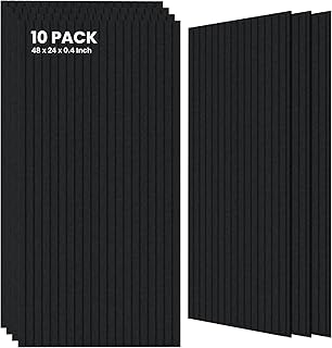 Acoustic Panels 47.2x23.6x0.35 10-Pack Black (D tier)