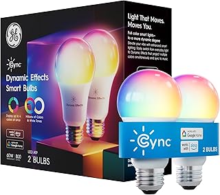 GE Cync Dynamic Effects A19 Smart Bulb 2-Pack (B tier)