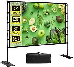 120-inch 16:9 Portable Projector Screen with Heavy-Duty Stand (D tier)