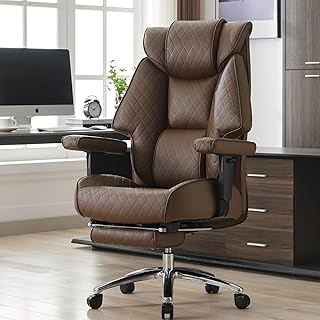 EXCEBET Big and Tall Office Chair Brown (C tier)