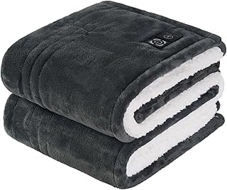 Sealy Heated Blanket Throw 50x60 Charcoal (B tier)