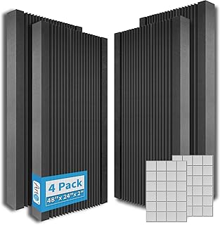 Art3d Wedge Acoustic Foam Panels 48x24x2 4-Pack (C tier)