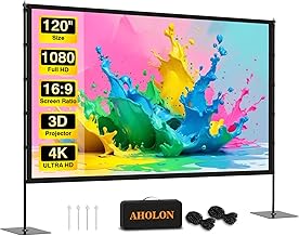 120-inch 16:9 Portable Outdoor Projector Screen with Stand (C tier)