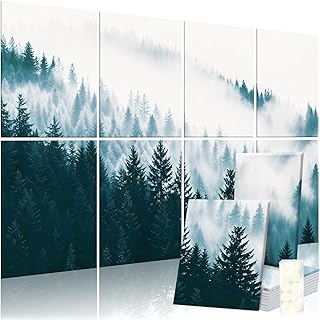 Decorative Sound Absorbing Panels 48x32 8-Pack Misty Forest (C tier)