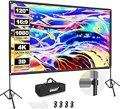 EMART 120-inch 16:9 Portable Projector Screen with Stand (C tier)