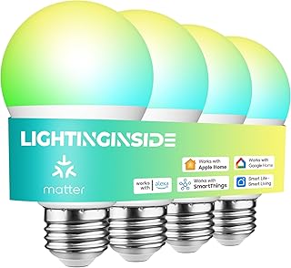 Lightinginside Matter Smart Light Bulb A19 RGBCW 4-Pack (B tier)