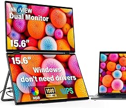 InnoView 15.6" Dual Portable Monitor Foldable (B tier)