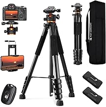 K&F CONCEPT 75" Aluminum Camera Tripod with Ball Head (D tier)