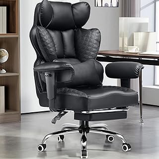 GTRACING Big and Tall Gaming Chair 400lbs Black (C tier)