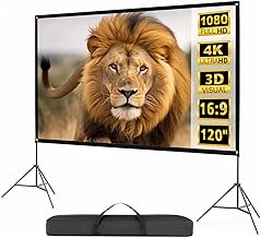 TOPPOY 120-inch 16:9 Portable Projector Screen with Stand (C tier)