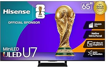 Hisense 65-Inch U7 Mini-LED ULED 4K (A tier)