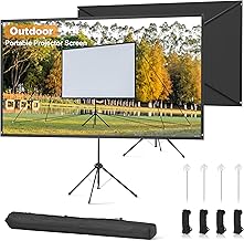 120-inch 16:9 Portable Outdoor Projector Screen with Stand (C tier)