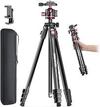 CAMBOFOTO 68" Aluminum Camera Tripod with Ball Head (C tier)