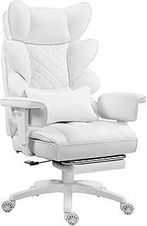 Dowinx Big and Tall Office Chair Pocket Spring White (C tier)