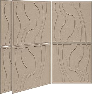 BUBOS Acoustic Panels 23.6x23.6 6-Pack Camel (C tier)