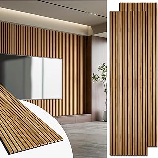 Art3d Wood Slat Acoustic Panels 94.5x24 2-Pack Teak (B tier)