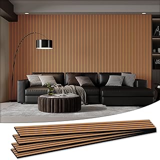 Acoustic Wall Panels 105.9x12.6x0.8 4-Pack Brown (C tier)