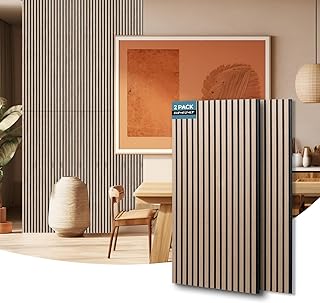 AKUMAX Sound Proof Foam Panels 96x24 2-Pack Walnut (C tier)