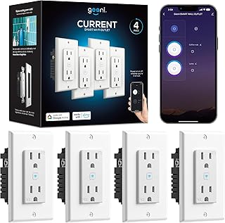 Geeni Smart WiFi In-Wall Outlet 4 Pack (C tier)