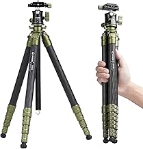 Cayer CH35 53.6" Carbon Fiber Travel Tripod with Ball Head (C tier)
