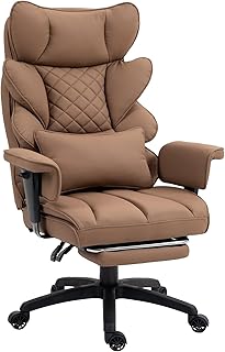 Dowinx Big and Tall Office Chair Pocket Spring Cushion Brown (C tier)