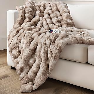 Electric Heated Blanket Faux Rabbit Fur 50x60 (C tier)