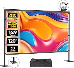 VOOPVOR 120-inch 16:9 Portable Projector Screen with Stand (C tier)