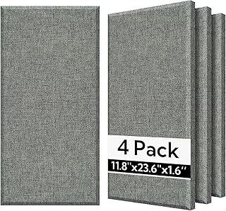 Olanglab Fiberglass Acoustic Wall Panels 11.8x23.6 4-Pack Dark Grey (A tier)