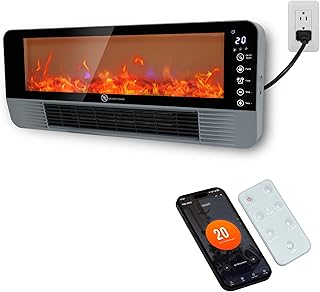 Space Heater Fireplace 1500W WiFi with 3D Flame Effect (C tier)