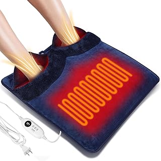 Electric Foot Warmer Dual Heating 9 Heat Settings Navy (A tier)