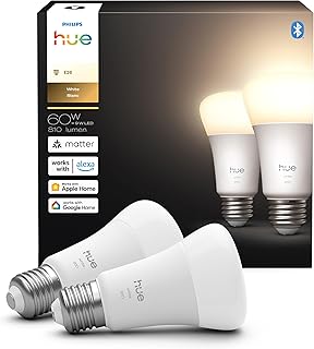 Philips Hue Smart LED A19 Warm White 2-Pack (A tier)