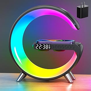 Smart LED Night Light with Wireless Charger and Alarm Clock (C tier)