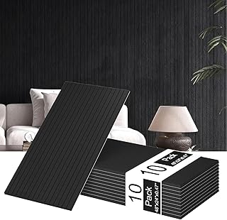 Acoustic Panels 48x24x0.47 10-Pack Black (C tier)