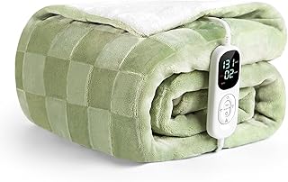 IUUI Heated Blanket Electric Throw 50x60 Sage Green (C tier)