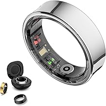 Smart Ring Health Tracker Silver Size 10 (F tier)