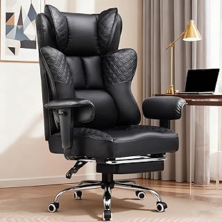 GTPLAYER Big and Tall Office Chair 400lbs Leather (C tier)