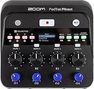 Zoom PodTrak P4next Podcast Recorder with USB Interface (C tier)