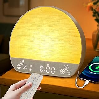 Tap Snooze Sunrise Alarm Clock with Remote Control (B tier)