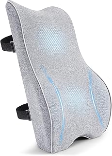 Lumbar Support Pillow Memory Foam Light Grey (C tier)