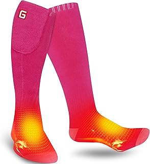 Heated Socks Women Pink 10 Hours Rechargeable (C tier)