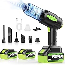 Cordless Car Vacuum Portable 50000PA with 2 Batteries (D tier)