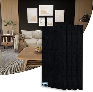 AKUMAX Acoustic Wall Panels 4-Pack Black (C tier)