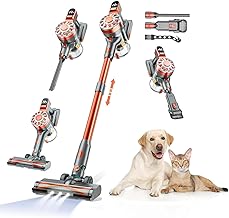 WLOTPO Cordless Stick Vacuum 35Mins Red Grey (D tier)