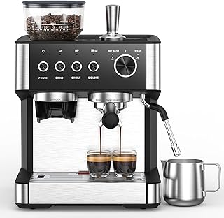 Espresso Machine with Grinder Gloss Black (D tier)