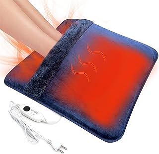 Double Sided Electric Foot Warmer LCD Display 20x20 Blue (A tier)